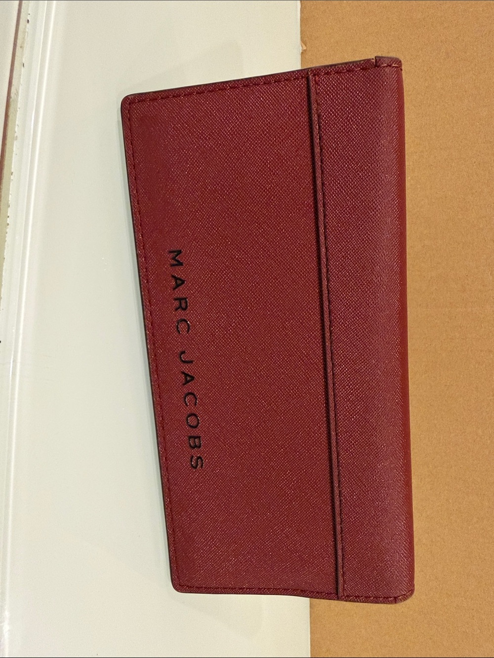 Marc Jacobs Burgundy Slim Card Holder Wallet